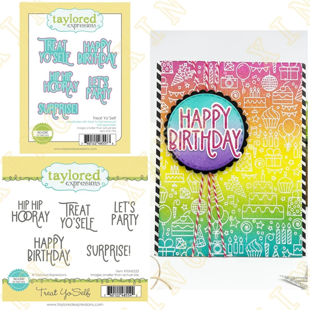

Treat Yo' Self New Metal Cutting Dies Stamps Scrapbook Diary Decoration Embossing Cut Dies Template DIY Greeting Card Handmade