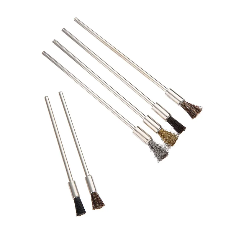 1PCS 와이어 브러쉬 금속 표면 청소 스테인레스 스틸/황동 와이어 엔드 브러시 로타리 도구 펜 와이어 브러시 녹 페인트 제거