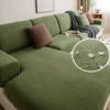 Banana Leaf Jacquard Fabric Sofa Cloth Cover, Polar Fleece, Living Room, Comfortable, Dustproof, Anti Pet Scratch 2