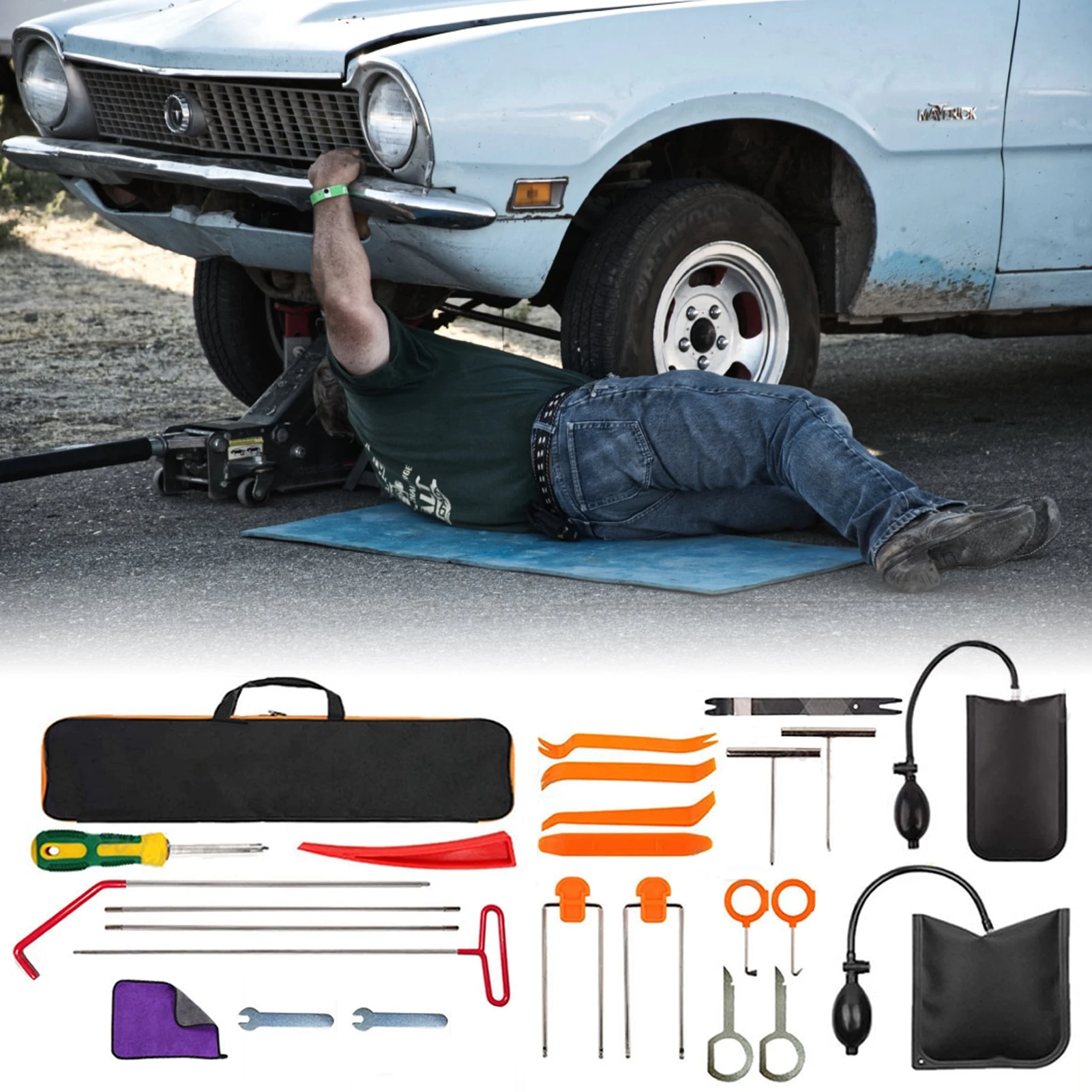 Car Door Lock Opener Tool Kit Lockout Professional Car Kit Long Reach Tools Essentials Automotive Kit For Cars Trucks Tool Set Aliexpress