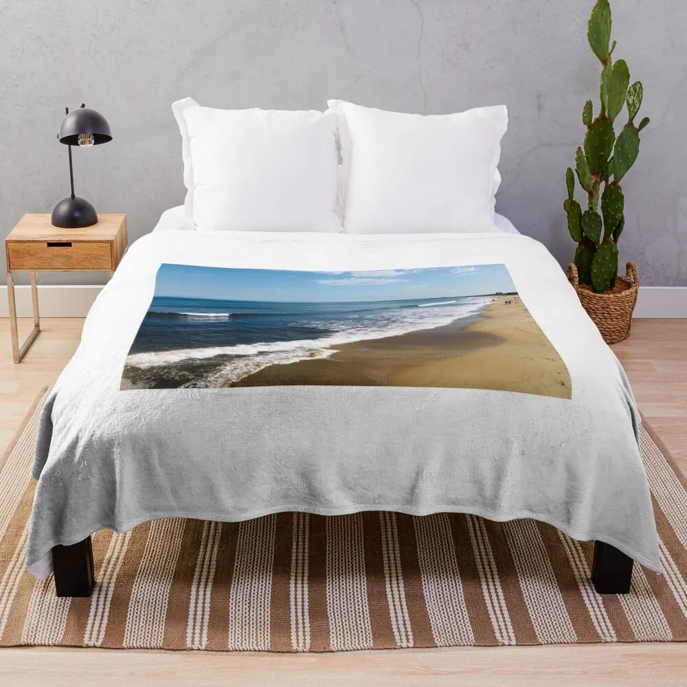 

Old orchard beach Throw Blanket Single Blanket wednesday Retro Blankets