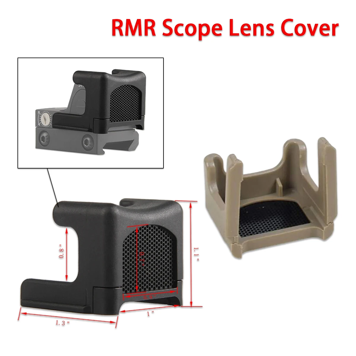 

Trijicon Red Dot Sight Scope Cap Cover Tactical Hunting Rifle RMR Lens Honeycomb Protector Kill Flash Anti-reflection Device