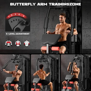 Home Gym,Multifunctional H10 Home Gym Equipment, Workout Station with 146LBS Weight Stack, Exercise Equipment with Pulley System 2