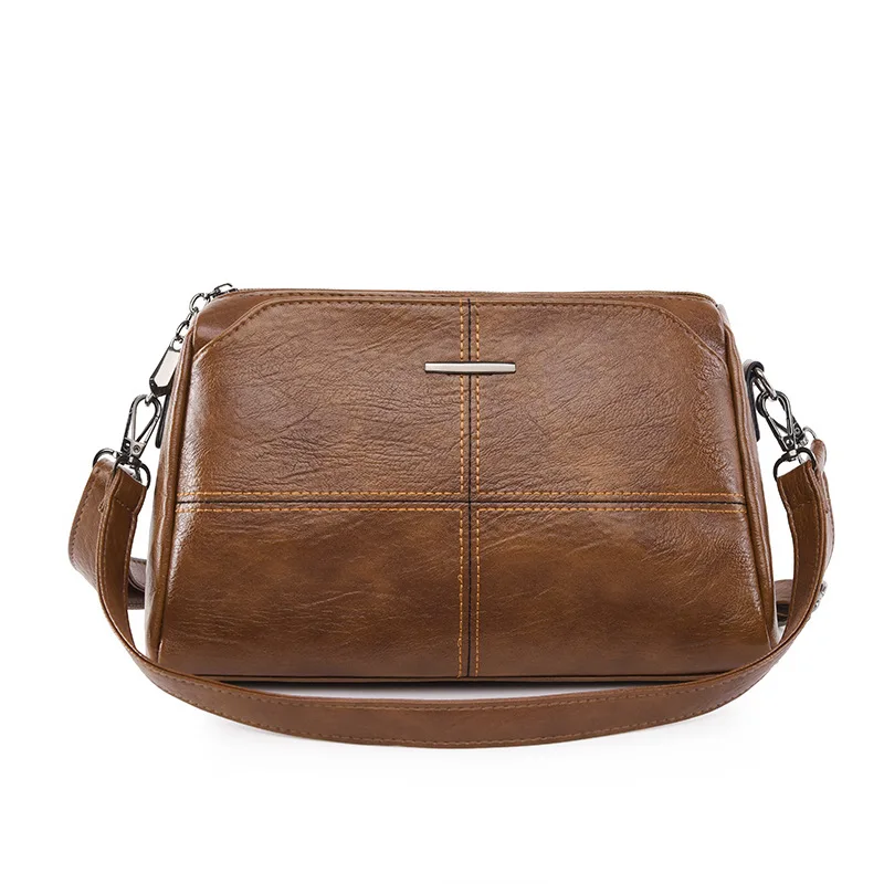 NEW Black Shoulder Bag Large Capacity PU Leather Crossbody Bag European Style Daily Commuting Leisure Business Travel All-match