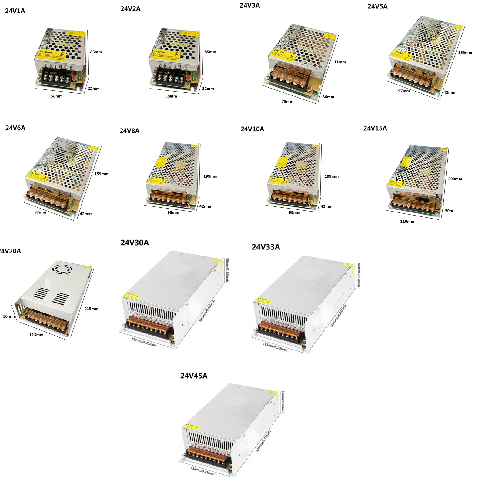 Power Supply Adapter DC 5V 12V 24V 36V 48V Switching 2A 3A 4A 5A 8A 10A 15A 20A 30A 40A 50A Transformer LED lighting