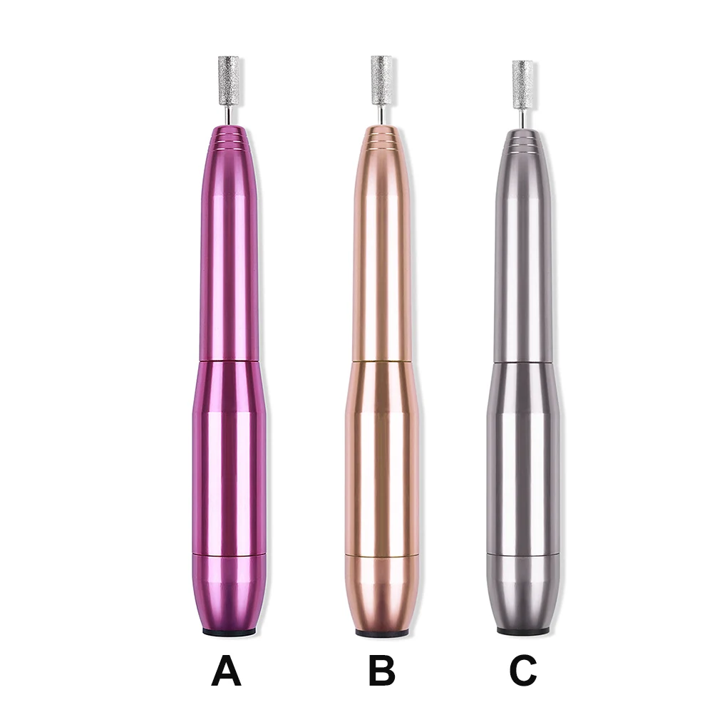 전기 USB 네일 아트 연마기 기계, 조정 가능한 매니큐어, 페디큐어 밀 폴리셔, 로즈 레드, 네일 드릴 펜