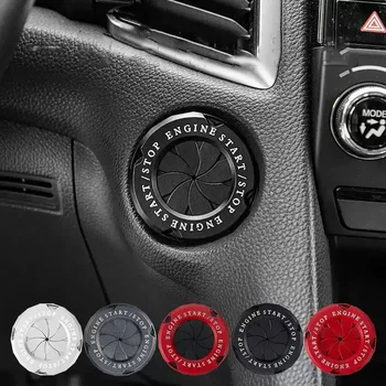 Auto One Key Start Cerchio decorativo Nodo personalizzato Copertura decorativa Dispositivo di accensione Interruttore Copertura protettiva nascosta Universale