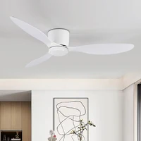 Modern Black White Low Floor DC Motor 30W Ceiling Fans With Remote Control Simple Ceiling Fan Without Light Home Fan 1