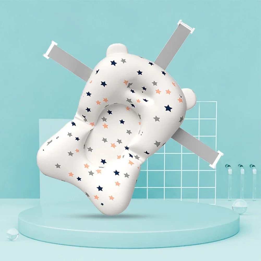 Baby Bath Support Pad Baby Bath Seat Baby Bath Tool Newborn Baby Bath Cushion Seat Floating Newborn Shower Bath Mat Soft Provides Comfort and Support for Baby 0-12 Months