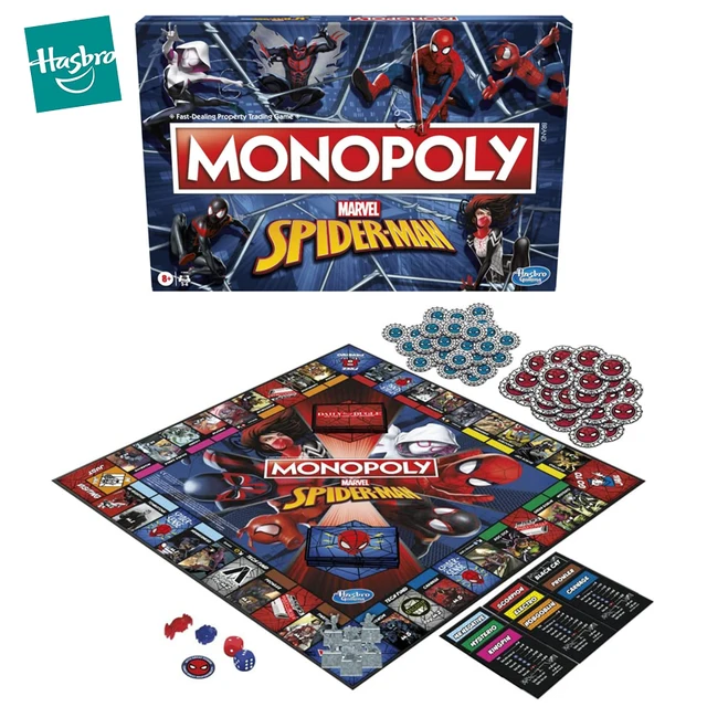 Bemiddelen Met opzet bevind zich Originele Hasbro Monopoly Marvel Spider Man Bordspel Voor Kinderen Familie  Spider Power Kaarten Token Strategie Leuk Speelgoed party Fun Gift| | -  AliExpress