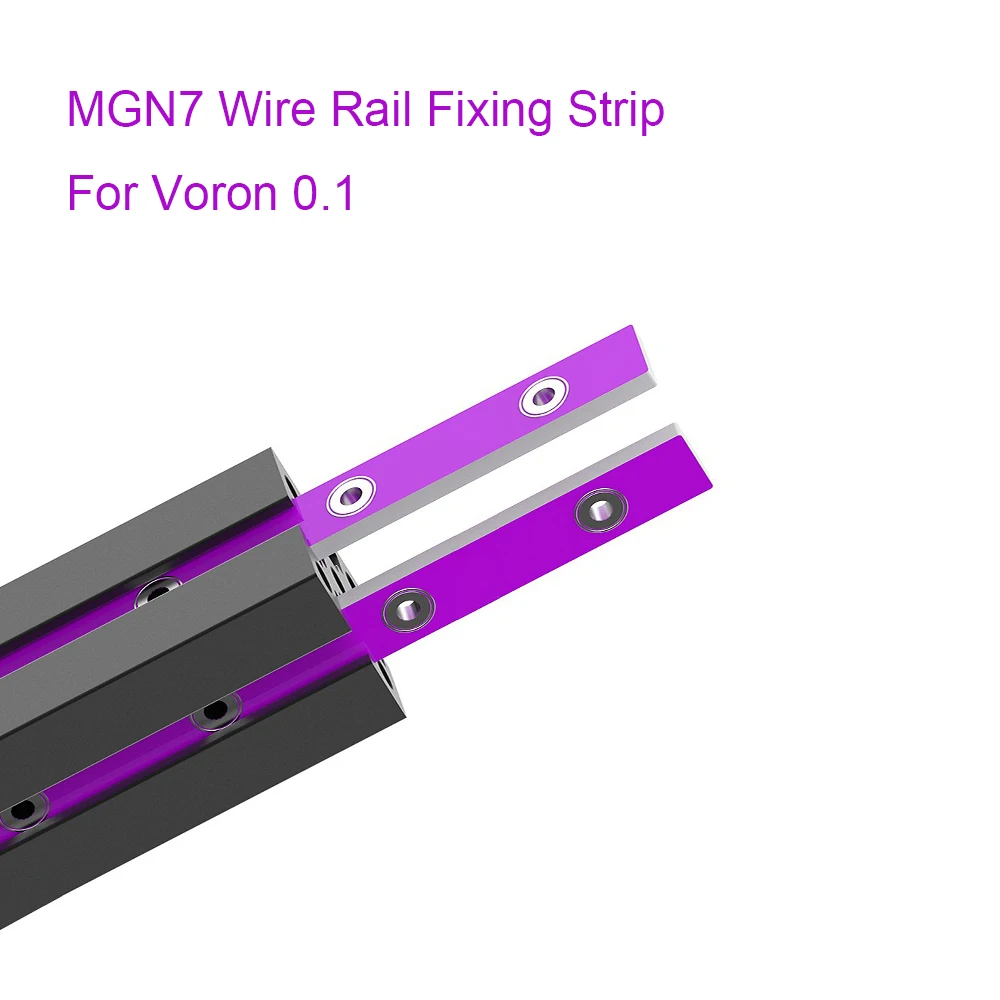 

10pcs Wire Rail Holder Purple PCB Fiberglass, for Voron 0.1 1515 Aluminum Extrusion Profile MGN7 Rail Bracket 3D Printer Parts