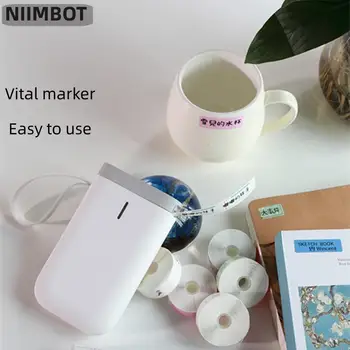 NIIMBOT D11/D110 Thermal Label Maker Machine Portable Sticker Printer with Tape, No Ink Wireless Technology for Office Home