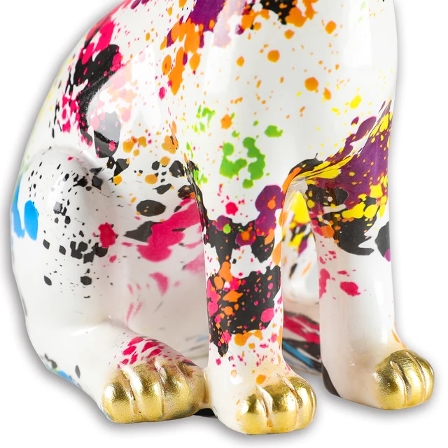 Statue de lapin Graffiti, Sculpture de lapin, Figurine pour décoration d'armoire, lapin de pâques, Statue de lapin Graffiti créative, 1 pièce 6