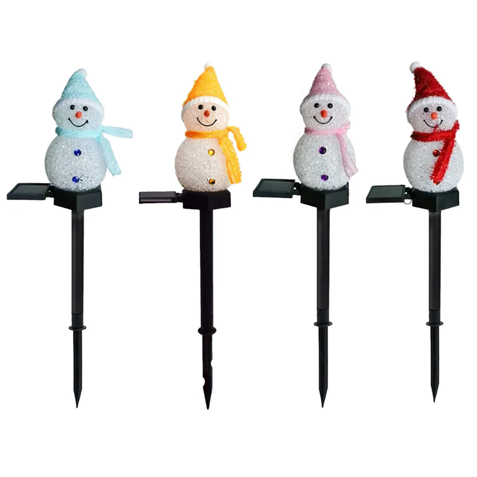

Christmas Snowman Ground Lights Waterproof Colorful Decorative Light for Christmas Theme Party Decor