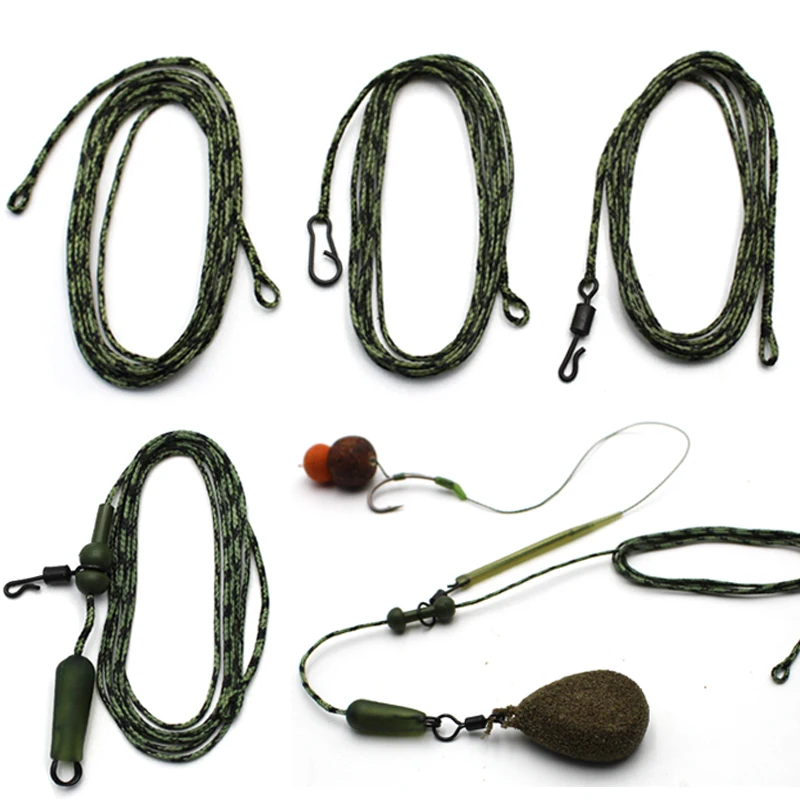 100cm 45lb Carp Fishing Line Ready Tie Terminal Tackle Link Hook Fishing  Loop Helicopter System For Carp Fishing Tackle