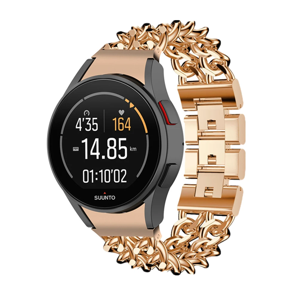 

No Gaps Cowboy Chain Bracelet for Samsung Galaxy Watch 4 5 Pro Band 45mm 44mm 40mm Metal Strap Galaxy Watch 4 Classic 42mm 46mm