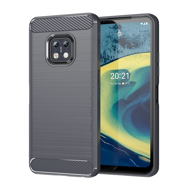 Brushed Carbon Fiber Case For Nokia XR20 Shockproof Silicone Cases for nokia xr 20 xr20 Soft Phone Cover Coque Fundas 5