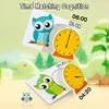 Kids Owl Clock Time Learning Toys Montessori Teaching Tool Digital Time Matching Cognitive Math Toy Kindergarten Educatinal Game 3