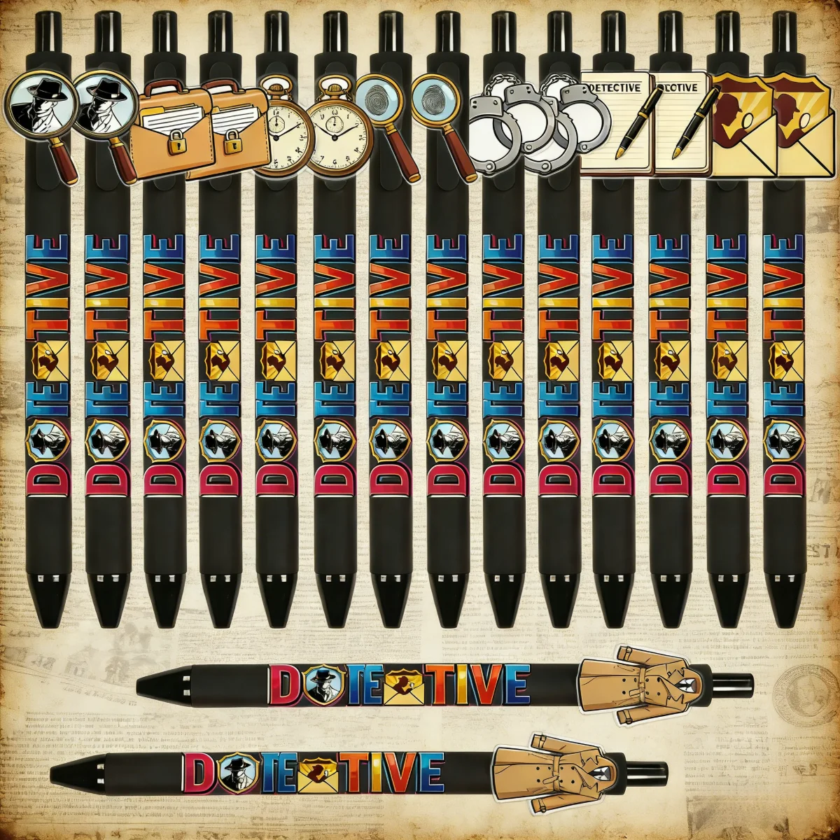Detective-Themed Exclusive Ballpoint Pen Set