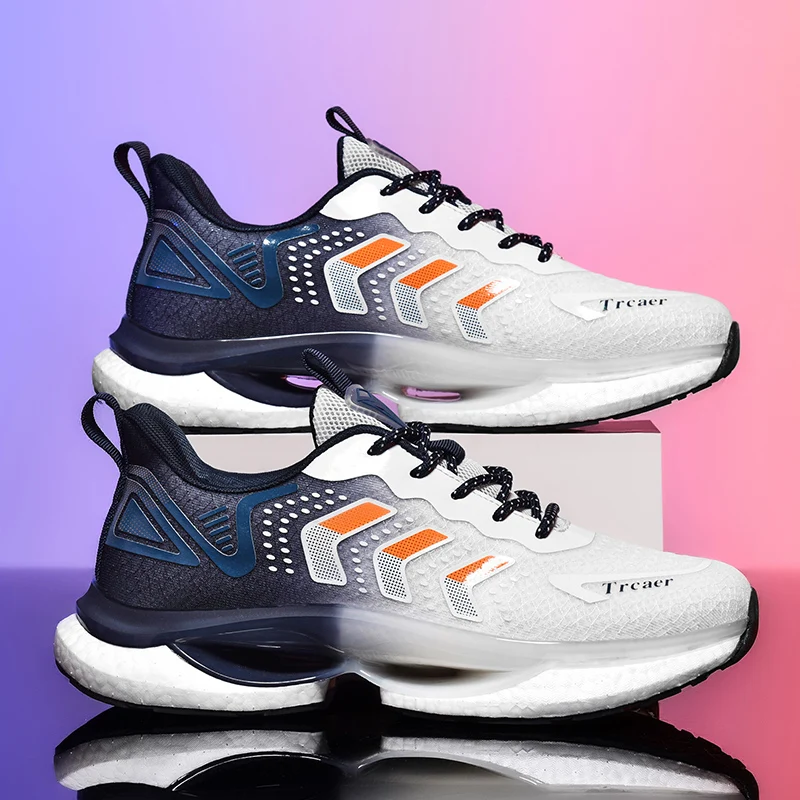 

Men's Sneakers Summer Soft Bottom Comfort Casual Hundred Trendy Breathable Lace-up Mesh Couple Sports Running Shoes