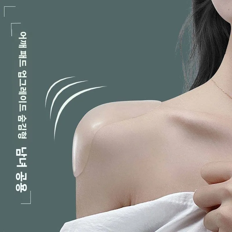 실리콘 어깨 패드 유니섹스 미끄럼 방지 투명 직각 어깨 패드 여성 패션 섬유 액세서리 어깨 패드