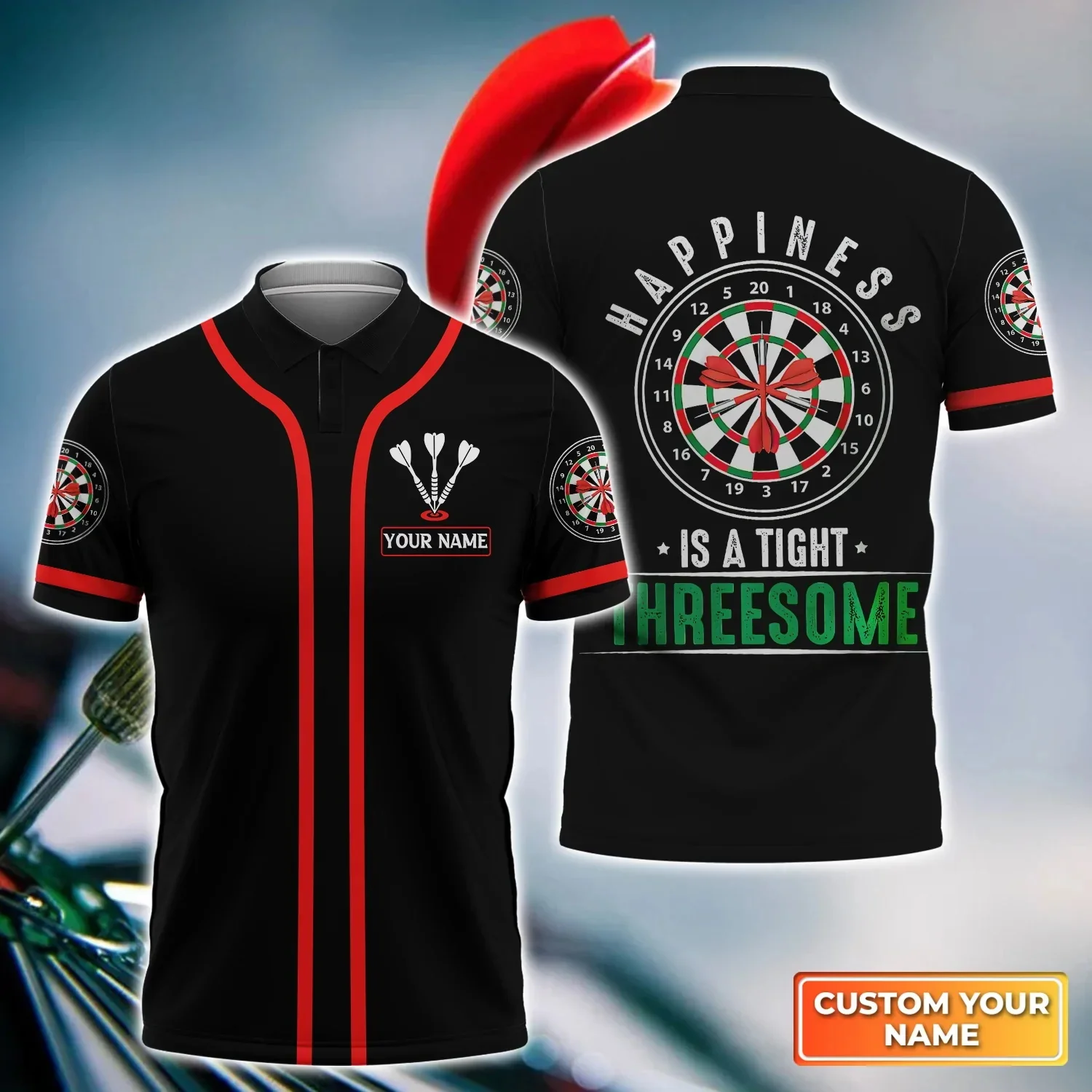 Darts Team Player Personalisierte 3D Ganzen Gedruckt Herren Polo Shirt Sommer Kurzarm shirt Straße Casual POLO shirt tops WK23 – Detail 18