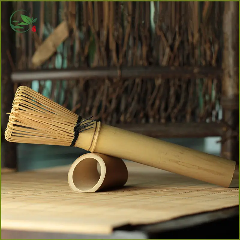 [GRANDNESS] Golden Bamboo Matcha Whisk Long Handle Chasen Matcha Green Tea Powder Whisk