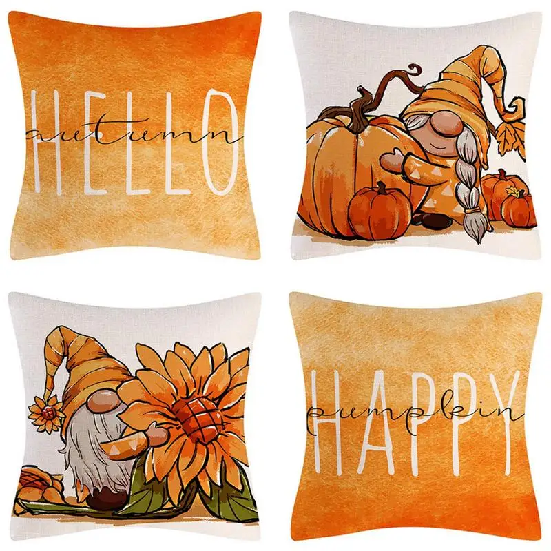 

Thanksgiving Pillow Cover Home Sofa Decorative Throw Cushion Covers For Farmhouse Home Decorations Holiday Party Supplies