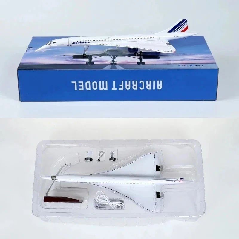 

50CM 1:125 Scale Plane Concorde Air France British Airline Air Force One Model Airplane Toy Resin Airframe Aircraft Gift Display