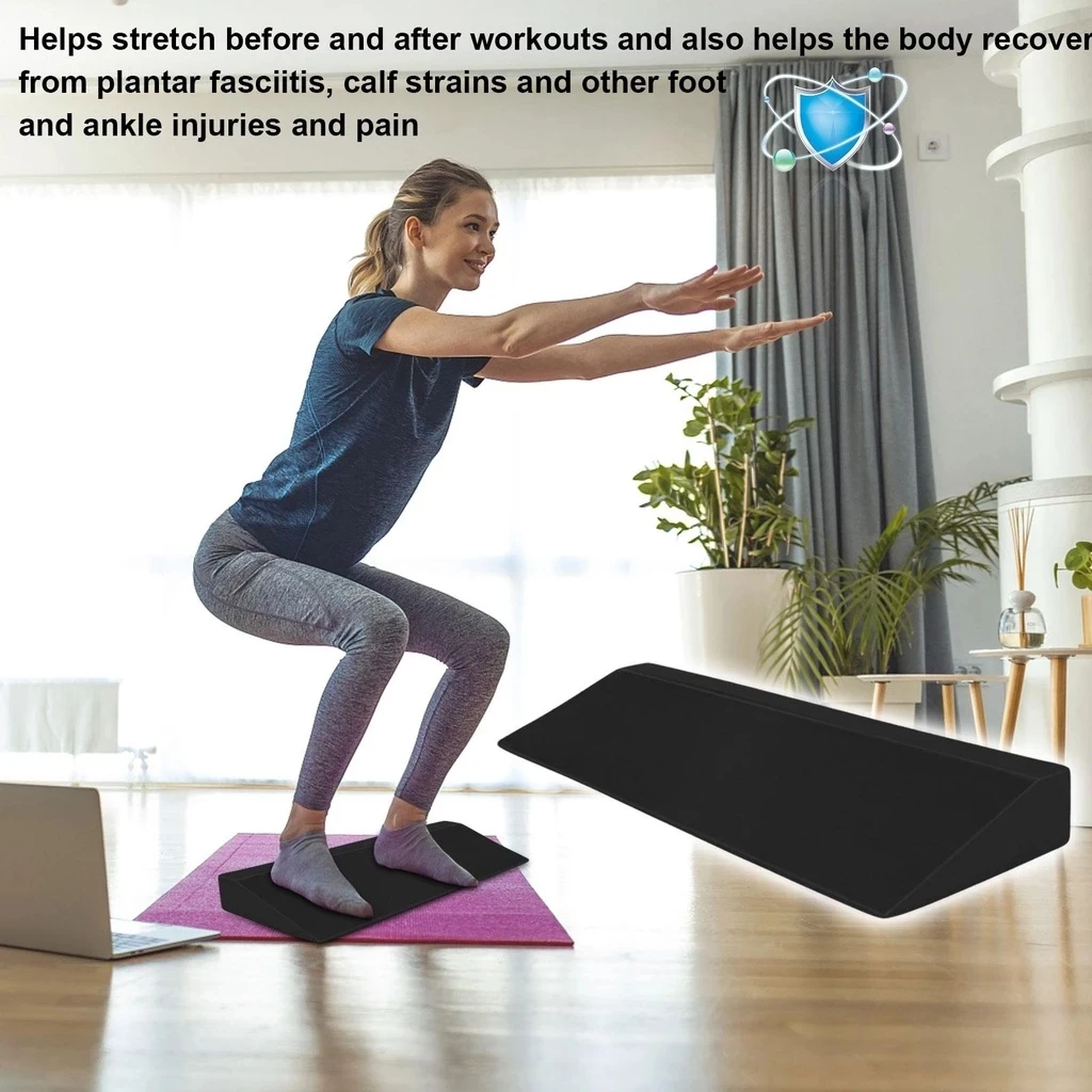 Planche Inclinée Portable Pour étirement Du Mollet – Compensée Légère | Talon Antidérapant Surélevé | Blocs De Yoga Durables Pour Homme Et Femme