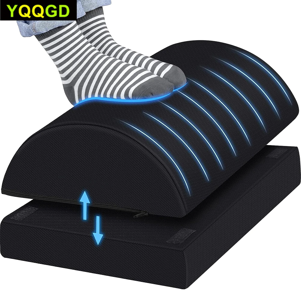 Foot Rest Anti-slip Comfortable Zipper Double Layer Relieve Fatigue Semicircle under Desk Footrest Cushion Office Accessories foot rest under desk footstool stools practical non slip office feet eva footrest child resting