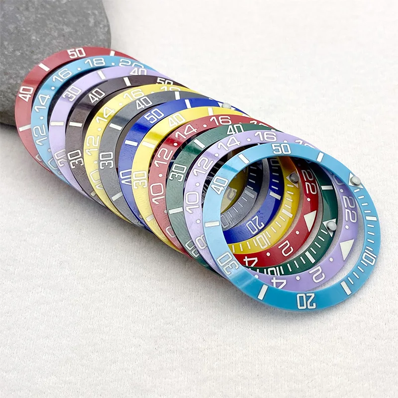 Mod 38 *30.5mm Sloped Super Luminous Ceramic Watch Bezel Insert Fits SKX007 SRPD Abalone Tuna Men Divers Watch Case Replace Part