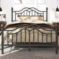 Metal Bed Frame with Headboard and Footboard, Modern Iron Platform Bed Frame Support Up to 1200LBS, Under Storage Bed Frames 2