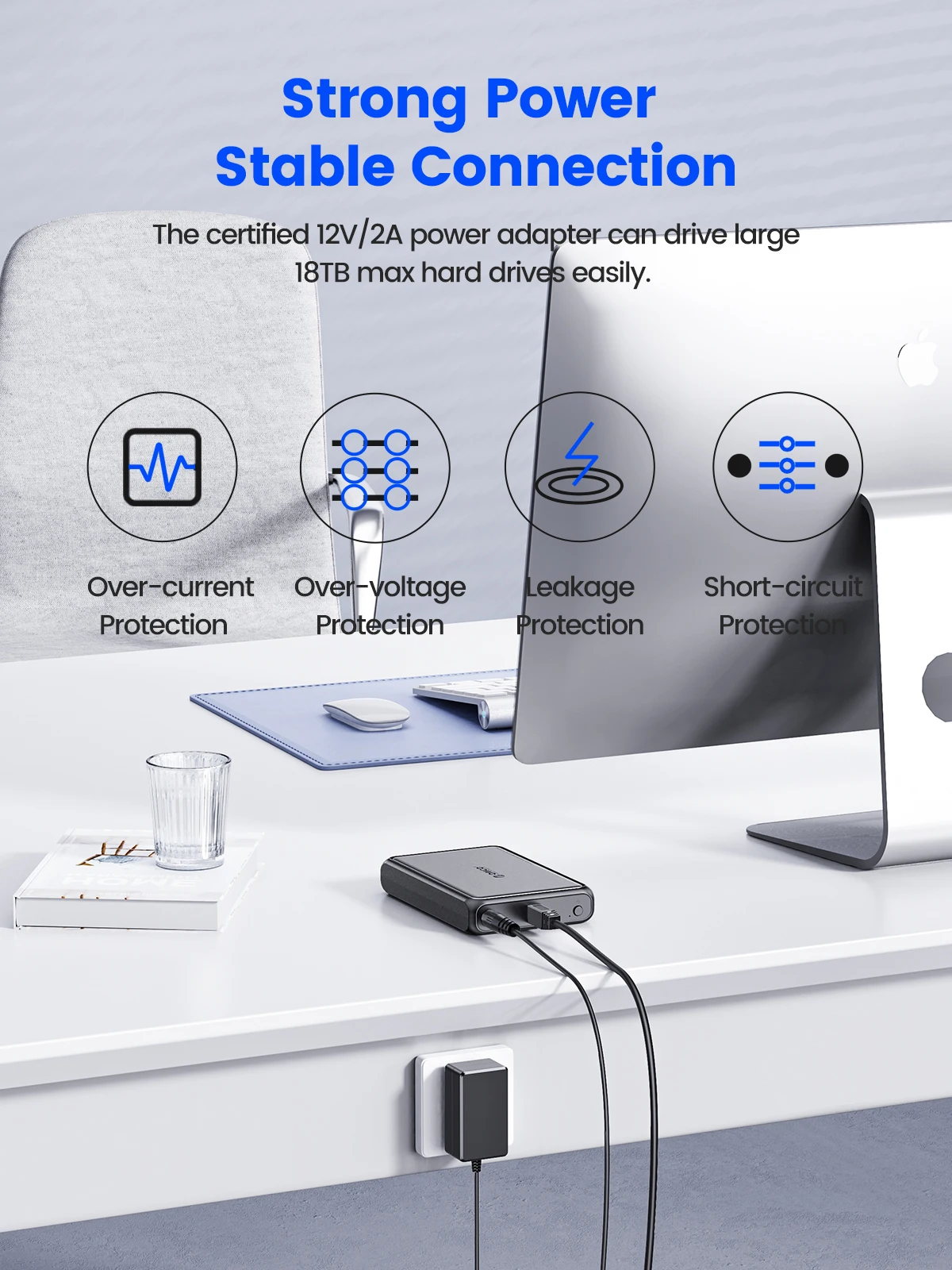 Hard Drive Enclosure ORICO 3.5" Type-C Hard Drive Enclosure 5Gbps SATA to USB3.0 USB3.1 HDD Case SSD HDD PC Laptop Metal+ABS Heat Dissipation