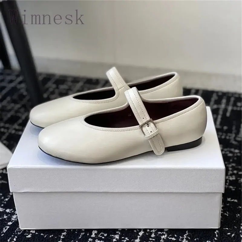 

Summer Flats Fashion Round Toe Buckle Strap Women Shoes Mary Janes Genuine Leather Shoes Women Zapatos De Mujer Comfortable