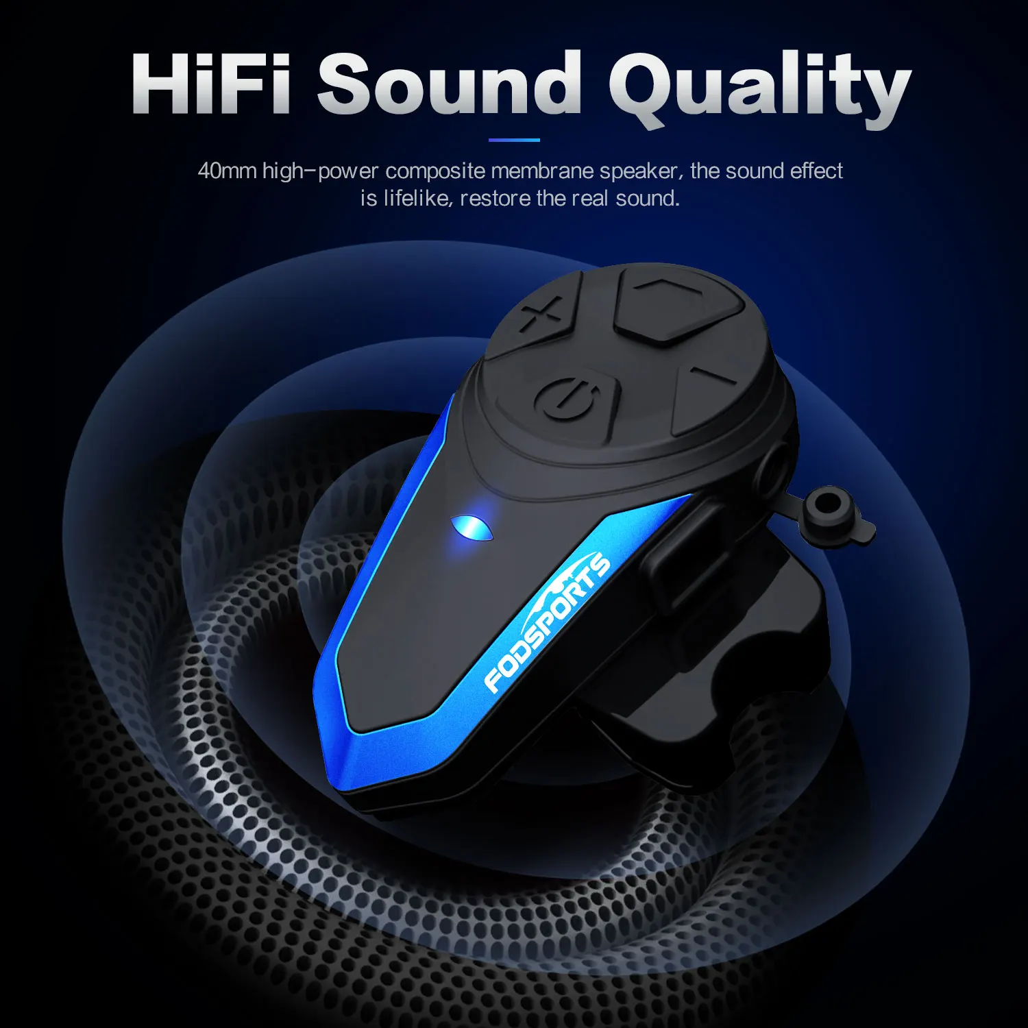 2 Stück Fodsports BT-S3 Motorrad Intercom Moto Helm Bluetooth Headset Wasserdicht Intercomunicador BT Interphone FM_voghion.com