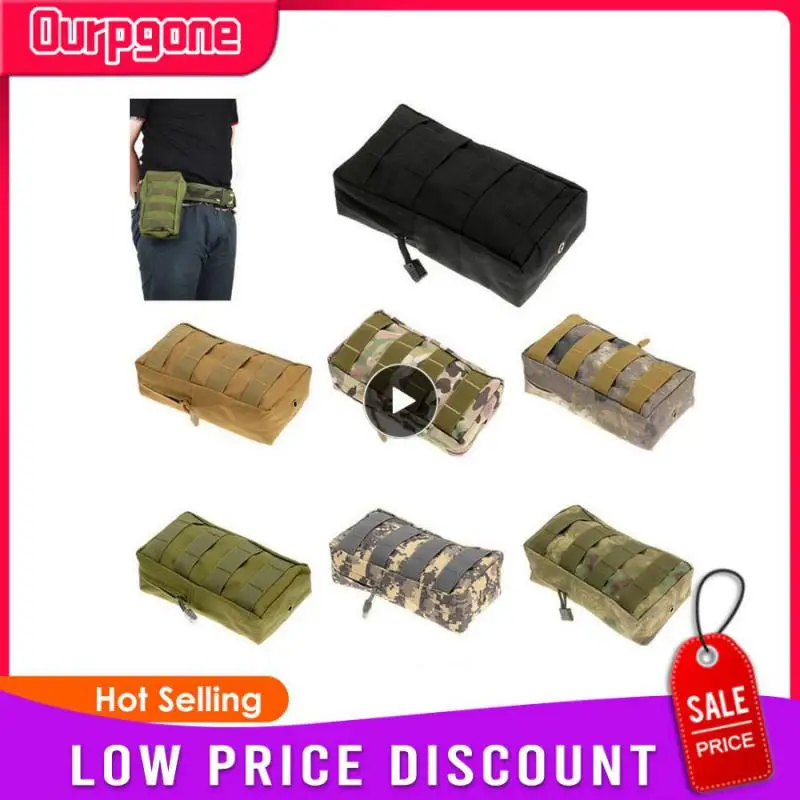 

Outdoor Tactical Molle Waist Bag 1000D Oxford Black Military Storage Fanny Pack For Hunting Backpack Tactical Vest Attachment