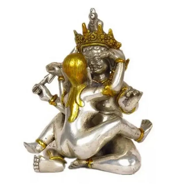 

Brass Tibet Tantra Buddhism Temple Hevajra Yab-Yum Happy Sex Buddha Statue