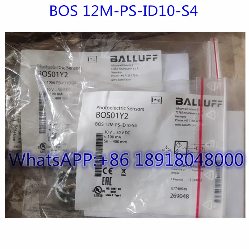 

Brand New BOS 12M-PS-ID10-S4 Photoelectric Sensor BOS01Y2 Fast Shipping