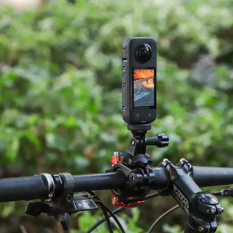 Support Vélo Universel Rotatif 360° Pour Caméra D'action - Compatible Insta.360, DJI, GoPro (interface 2 Broches / Base Magnétique) - 3
