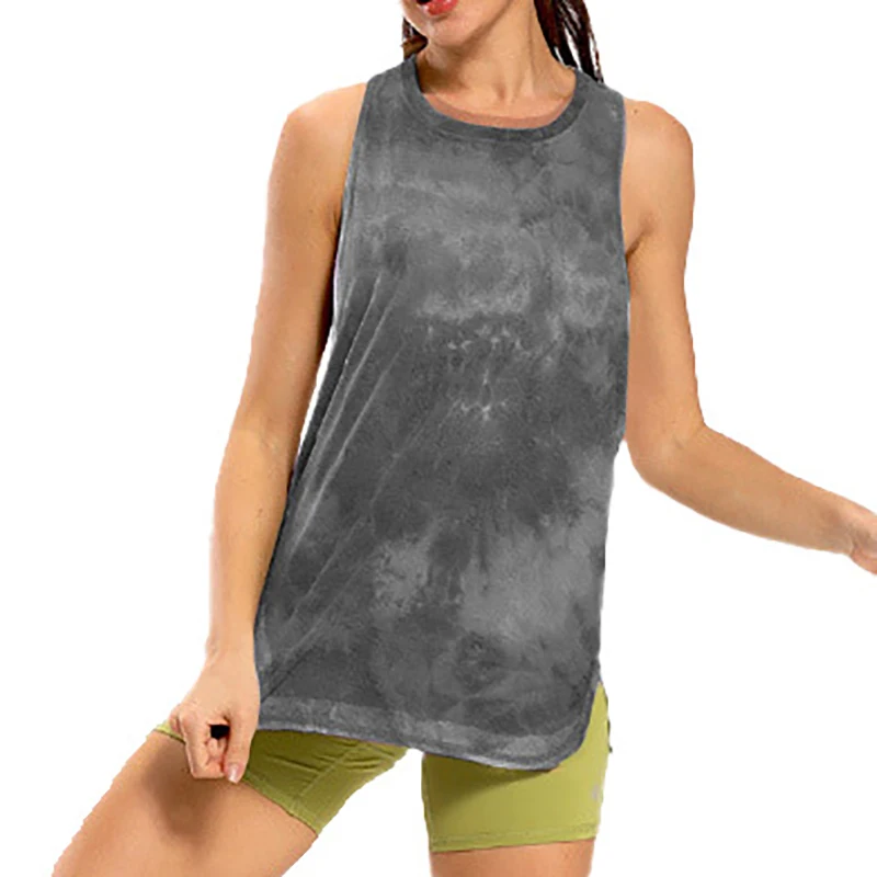 

Sean Tsing® Sport Tank Tops Women Sleeveless O-neck Tie Quick Dry Breathable Vest Yoga Fitness Running Pilates Gym Shirts Summer