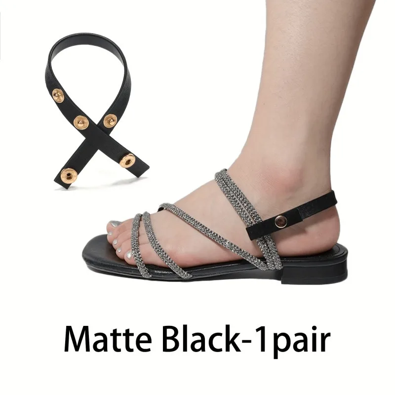 1 Paar verstellbare, unsichtbare, transparente Schuhriemen für High Heels – Haltergurte für lose Schuhbänder am Knöchel – Detail 15