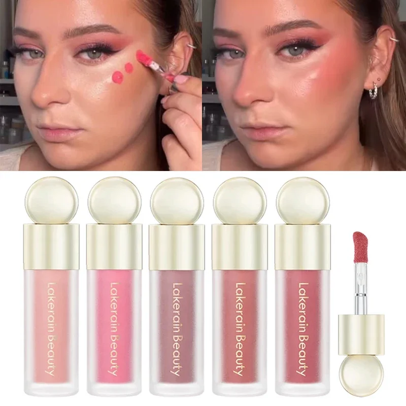 5 Colori Liquid Blush Velvet Beauty Texture Colore A Lunga Durata Fard Impermeabile Idratante Naturale Rouge Blush Cosmetics Makeup