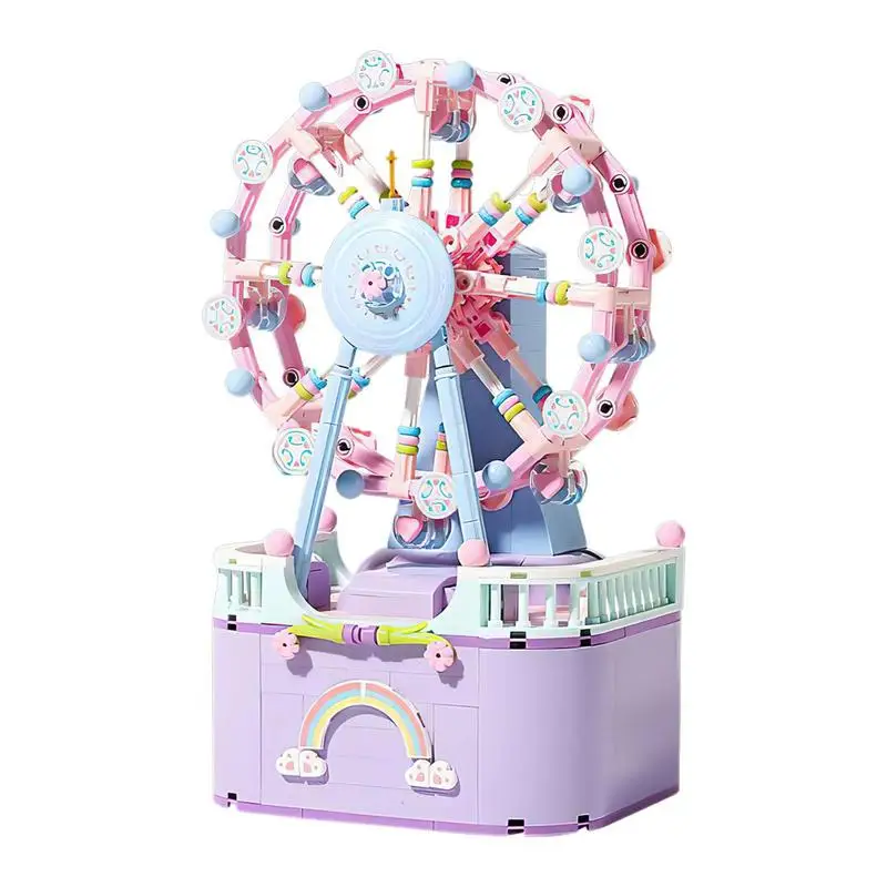 

Mini Particle Building Mini Blocks Assemble Bricks Toys Christmas Gifts Carousel Music Box Building Blocks For Boys Girls
