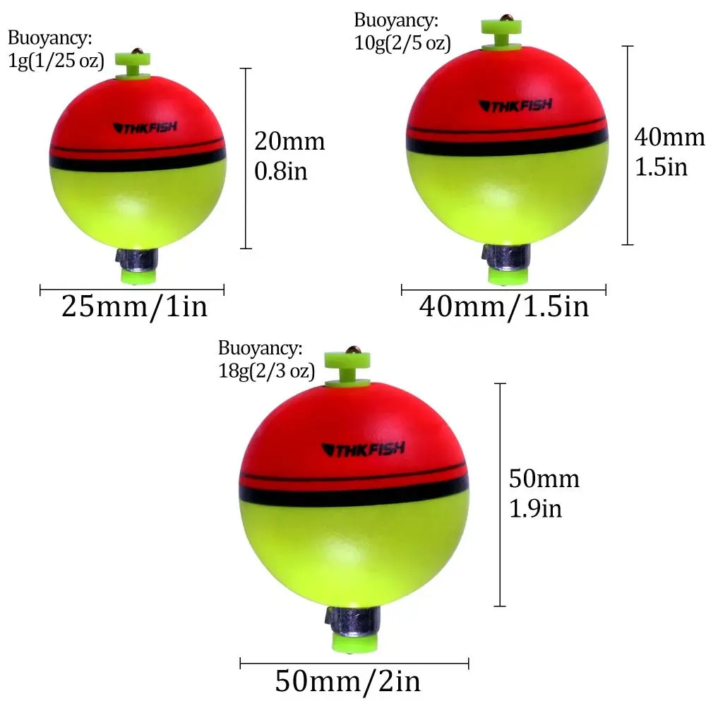 25Mm 40Mm 50Mm Palla Da Pesca Bobber Eva Weighted Fishing Float Bobber Marker Hard Round Ball Foam Float Pesca In Mare