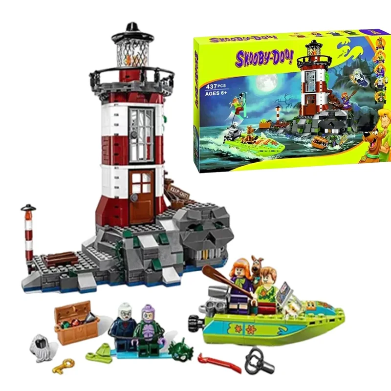 

437pcs Scooby The Mystery Building Blocks 10431 Haunted Lighthouse Action Figurine Collectble Terror Build Block Toys Kids Gifts