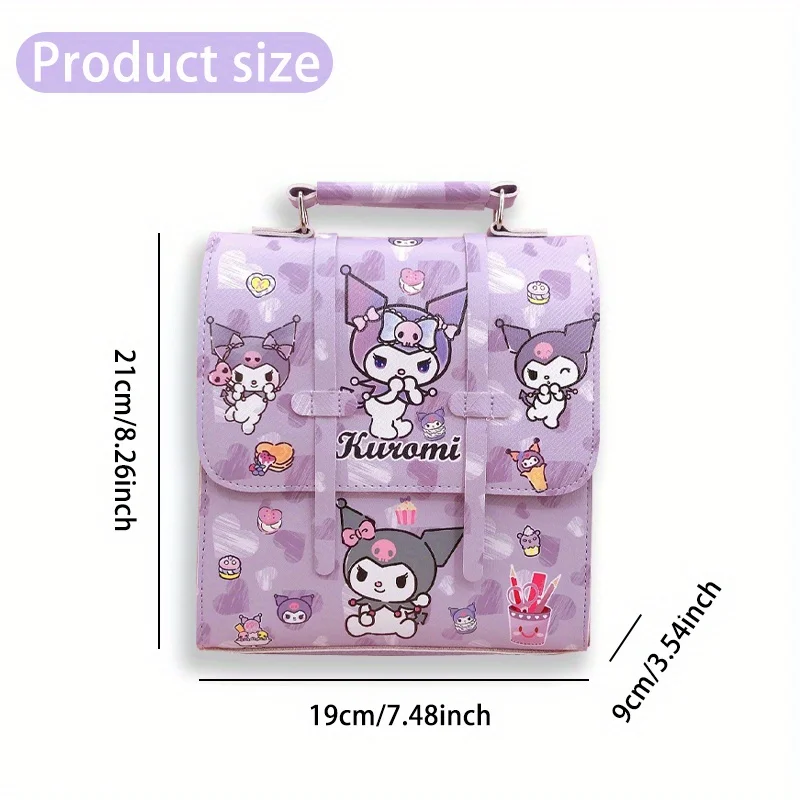 1 pcs Sanrio Family Cute Cartoon Girl Heart Retro Handbag One Shoulder Crossbody Bag Women's Backpack Retro Multi purpose Bag