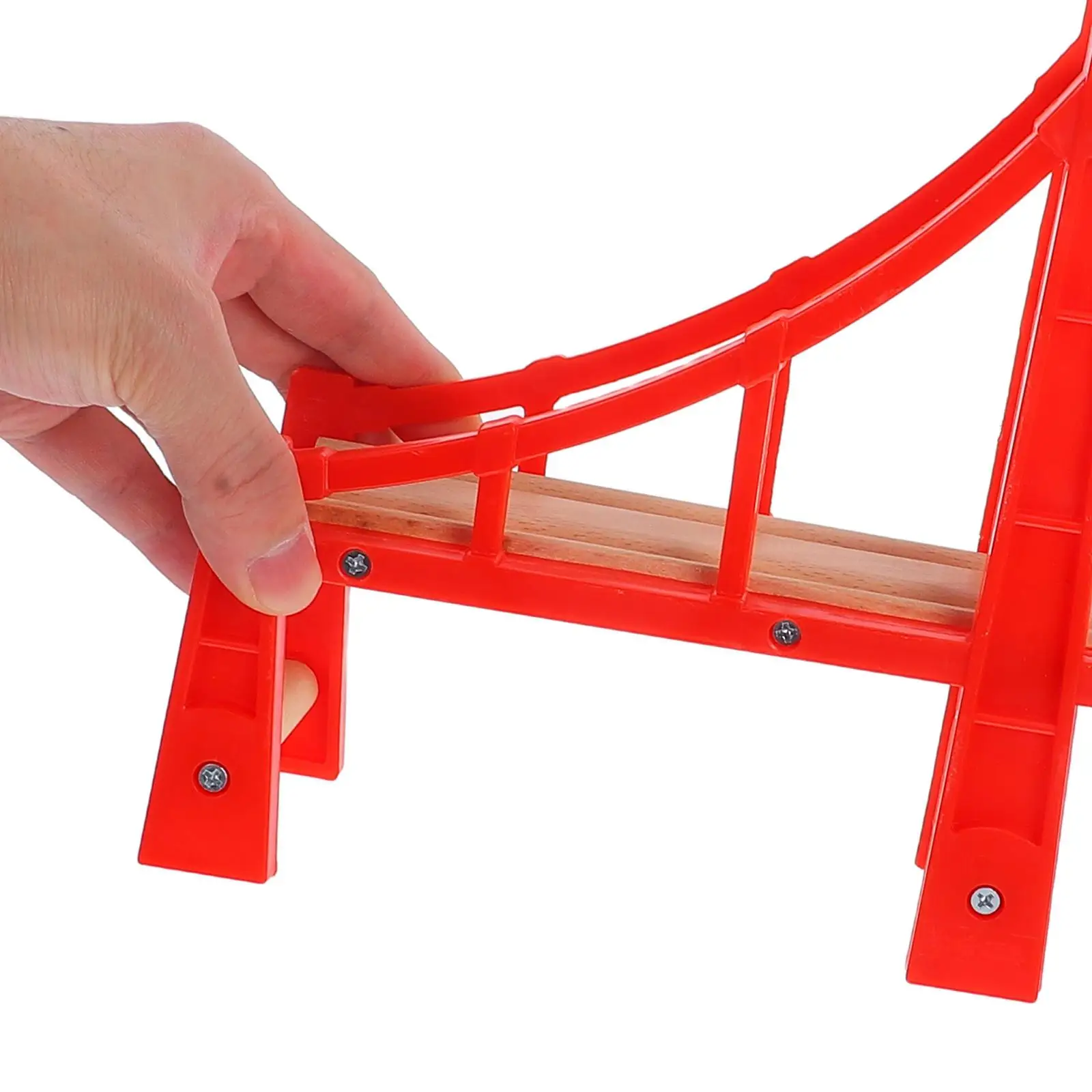 2pcs Train Track Wood Accessory Plastic Bridges Scene Props Toys Toddlers Kids Educational Skill Development Layout