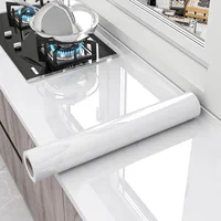 80cm Width Vinyl Wallpaper Marble Waterproof Wall Stickers Bathroom Table Kitchen Self-Adhesive Sticker for Furniture Decor 2