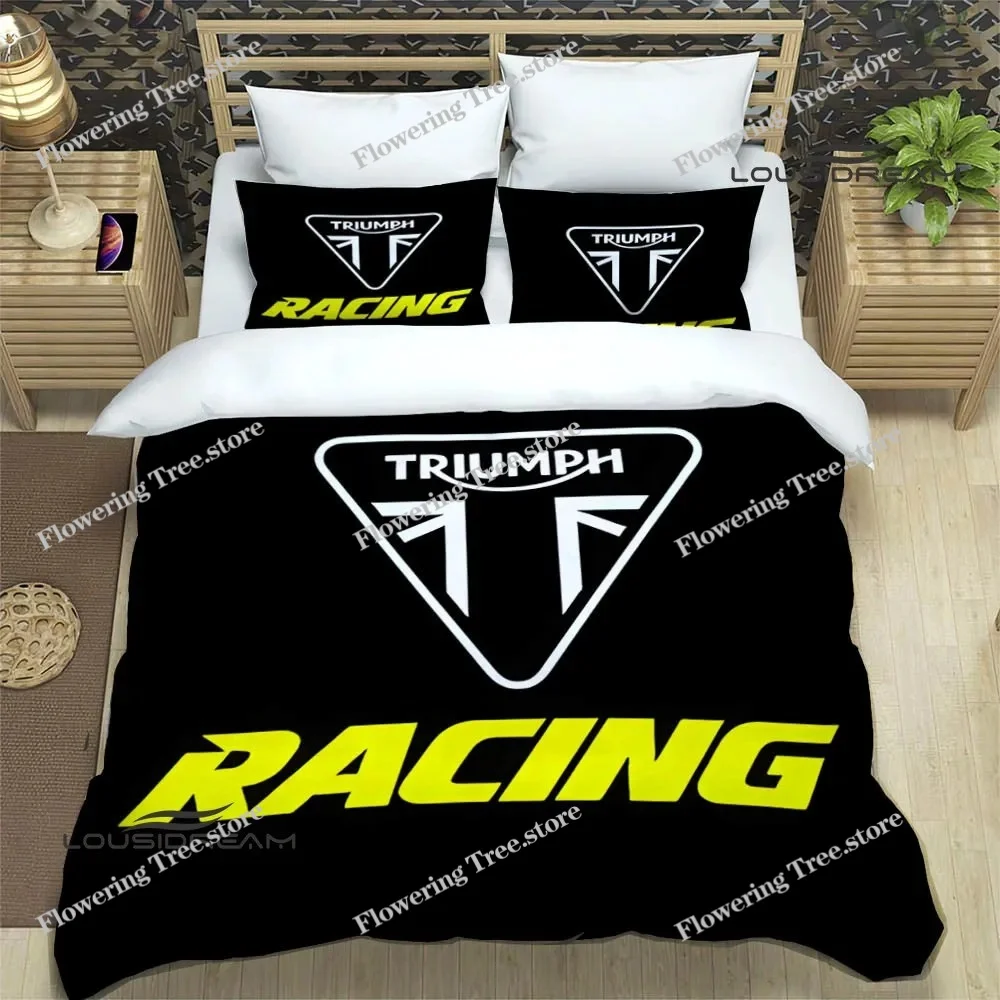 3D T-Triumphs Motorcycle Bedding Sets Exquisite Bed Supplies Set Duvet Cover Bed Comforter Set Bedding Set Luxury Birthday Gift 3